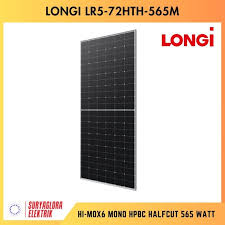 LONGi 565Wp Mono HPBC Halfcut Solar Module / Panel Surya 565 Wp